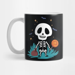 Cute Skeleton Trick or Treat Mug